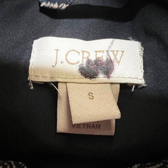 J. Crew Herringbone Quilted Vest Black Ivory Size Small - Picture 8 of 10